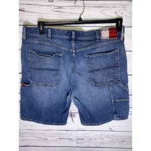 Vintage Tommy Hilfiger Carpenter Cargo Denim Shorts Men's Size 38 Y2K 90s